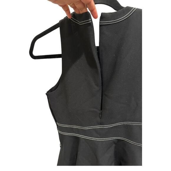 Cinq a Sept Black Lyla Fit and Flare Handkerchief Dress Sz 6 - Picture 7 of 8